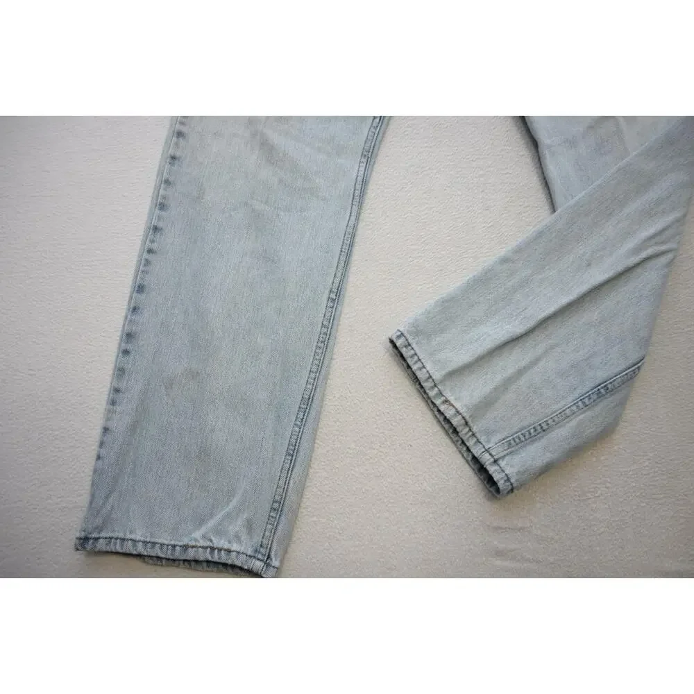 Levi's 505 Regular Fit Straight Rugged Denim Blue Jeans Mens 36 x 33 (Tag 38x34)